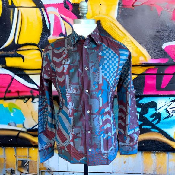 Hermes Steeple Chase Finess Shirt 15 3/4 - 40 France Brick Red Polished Cotton - Picture 12 of 14